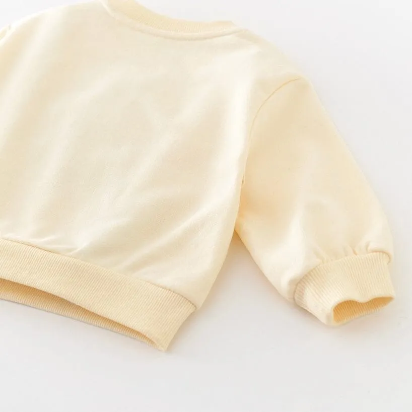 Adorable Ladybug Striped Sweatshirt Set