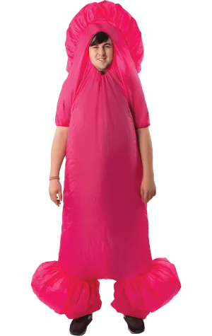 Adult Pink Inflatable Penis Stag Costume