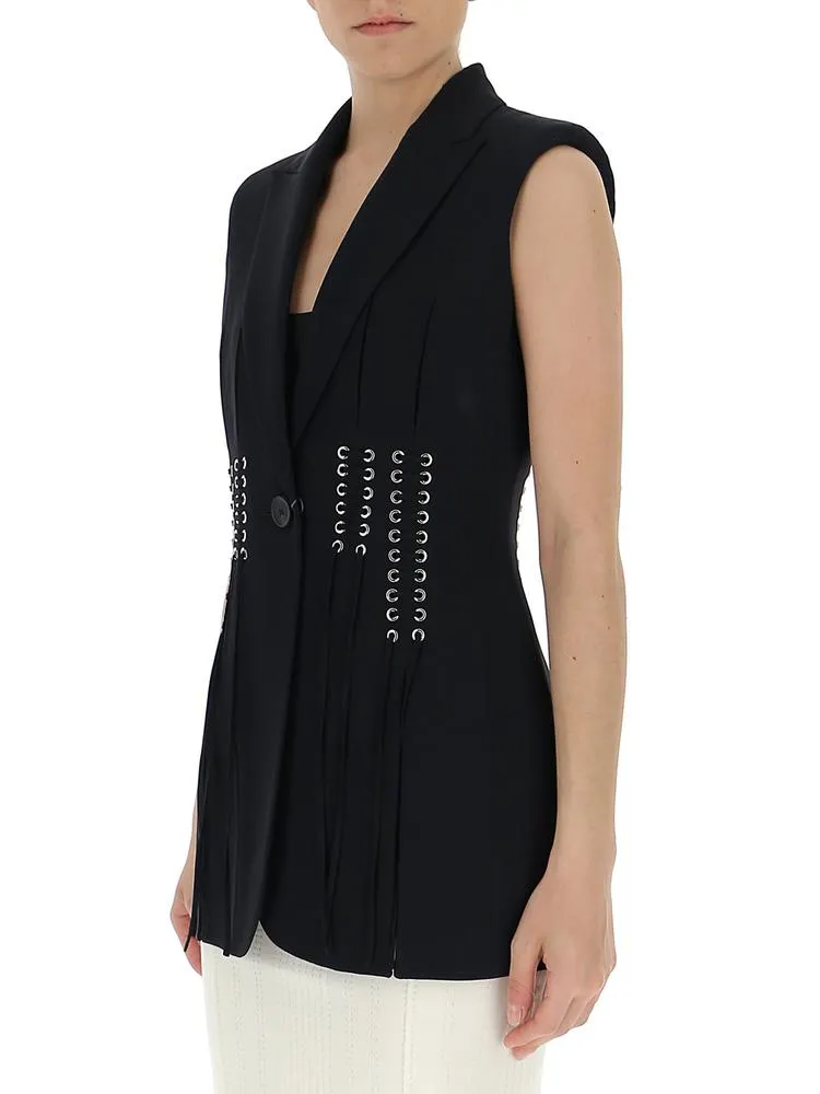 Alexander McQueen Lace-Up Detail Gilet