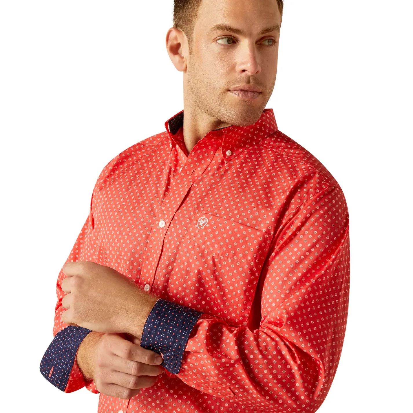 Ariat Wrinkle Free Wilkie Shirt in Cayenne