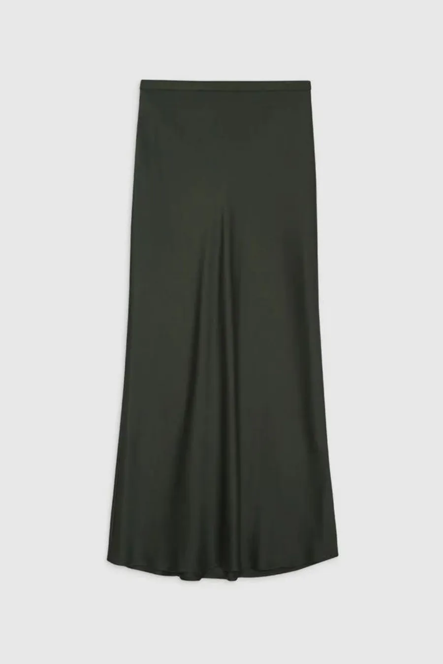 Bar Silk Skirt Dark Olive