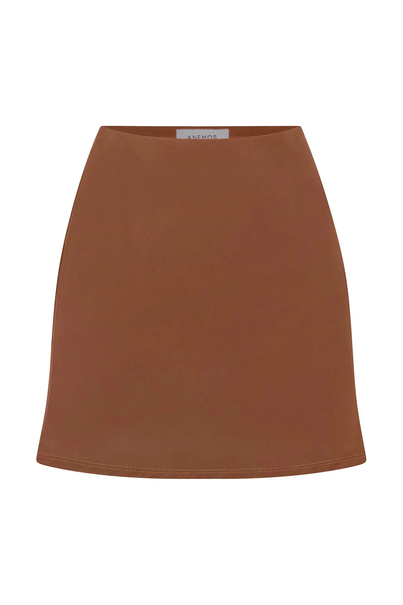 Bias-Cut Mini Skirt in Stretch Cupro