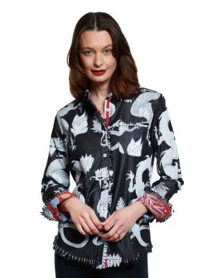 Black Cape Cod Dragon Top
