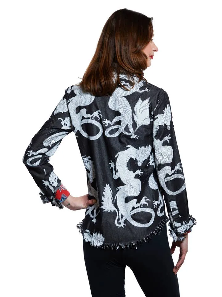 Black Cape Cod Dragon Top