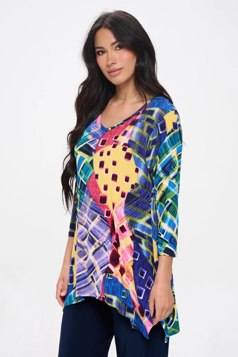 BNS V-Neck Binding Top-3013BN-QRP1-W441