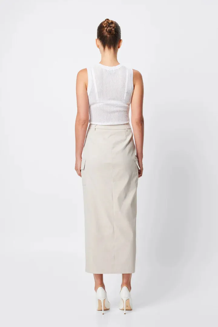 Cannes Midi Skirt - Natural