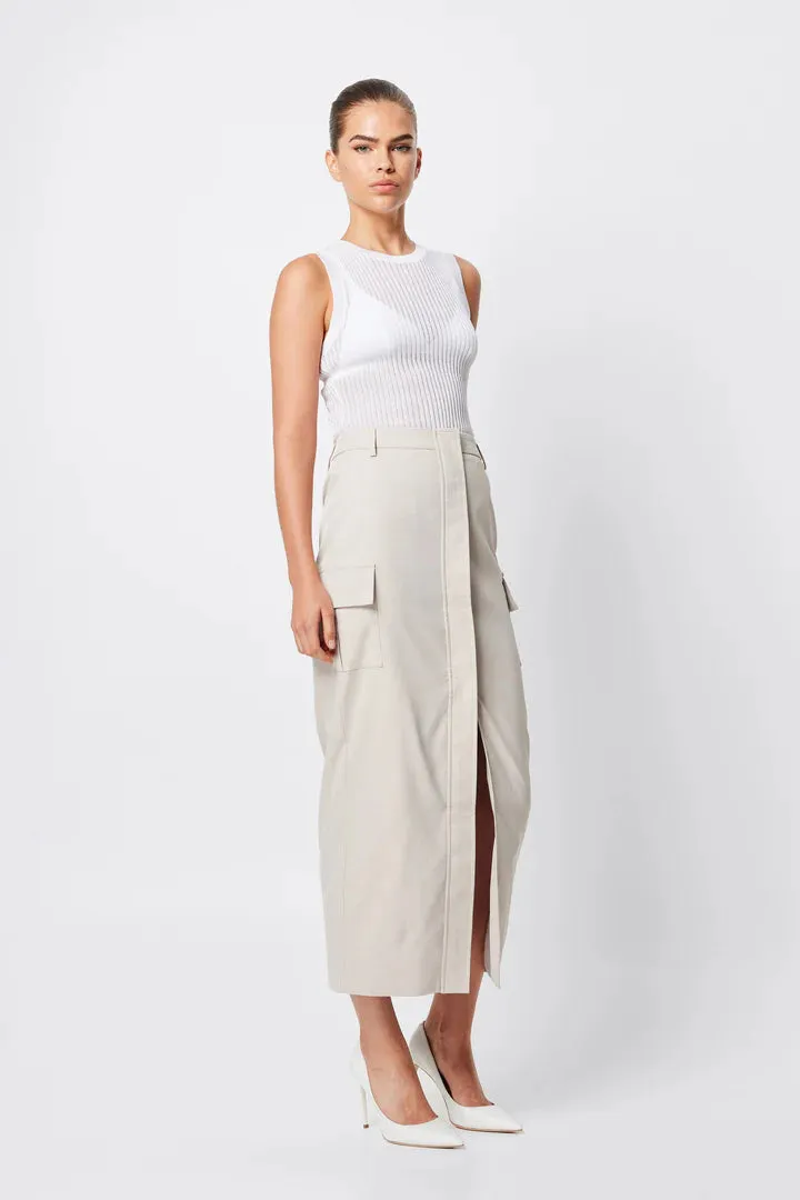 Cannes Midi Skirt - Natural