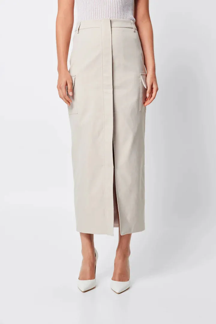 Cannes Midi Skirt - Natural