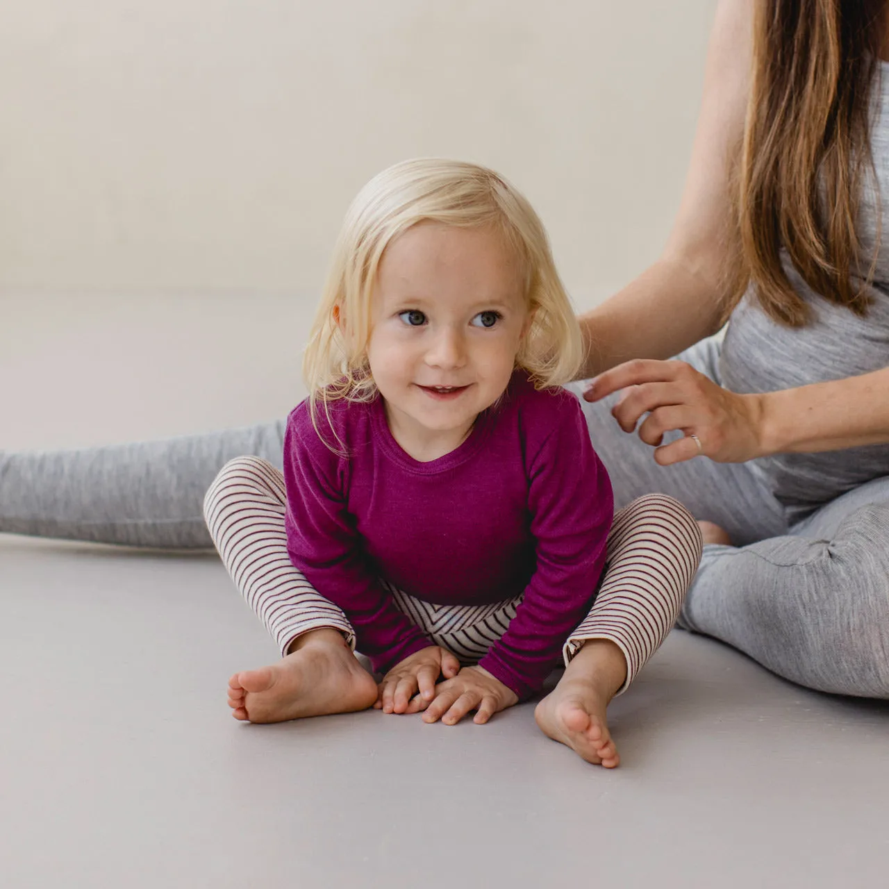Child's Long Sleeve Top in Organic Wool/Silk (1-14y)