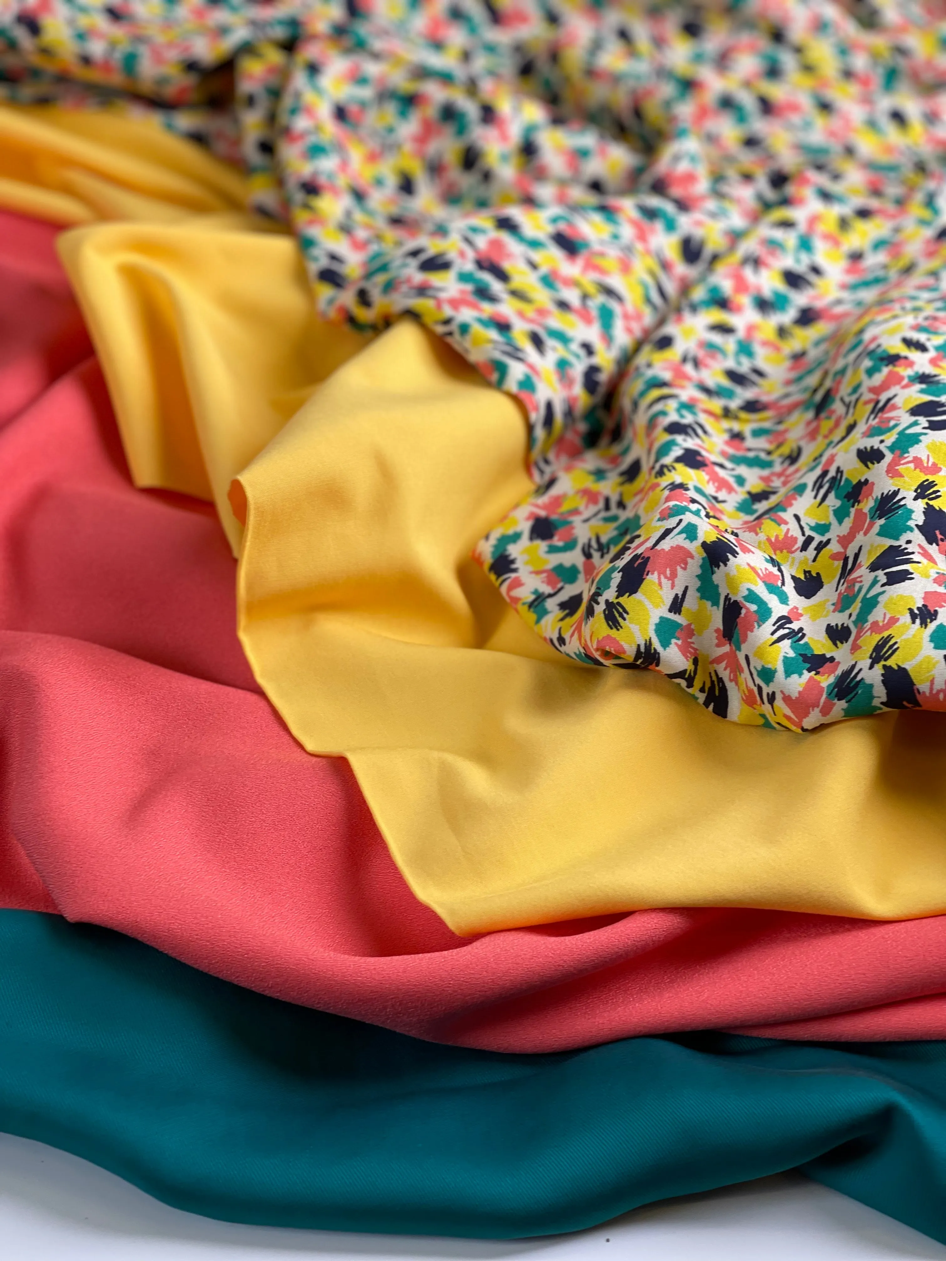 Cousette - Pollen Coral Viscose Fabric