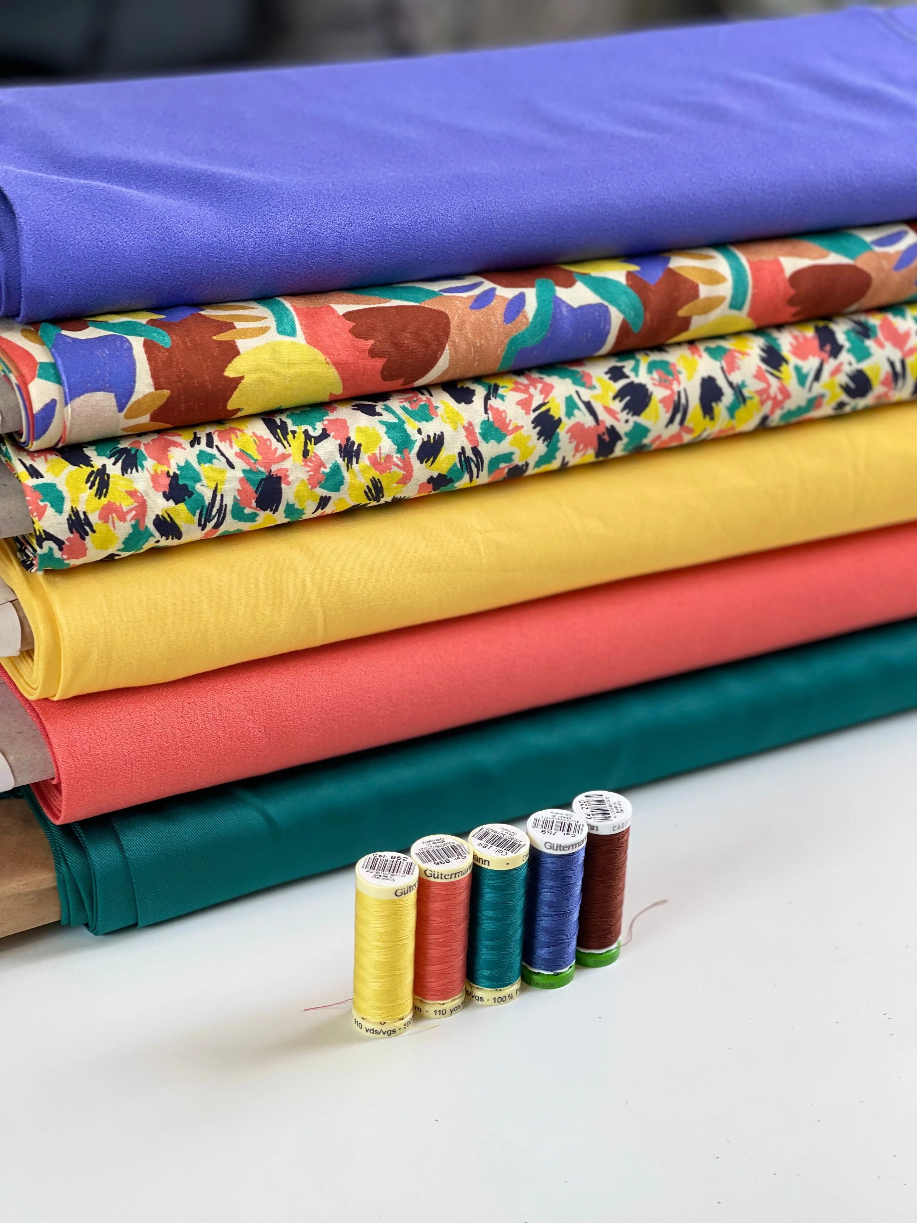 Cousette - Pollen Coral Viscose Fabric