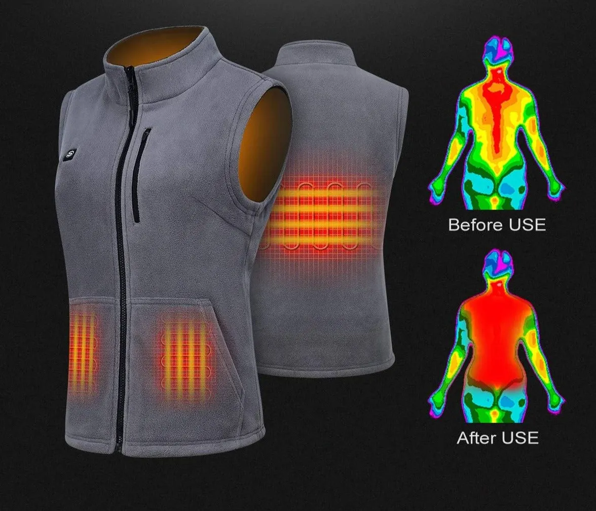 Gilet chauffant pour femme lavable avec batterie | Fitnessterapy