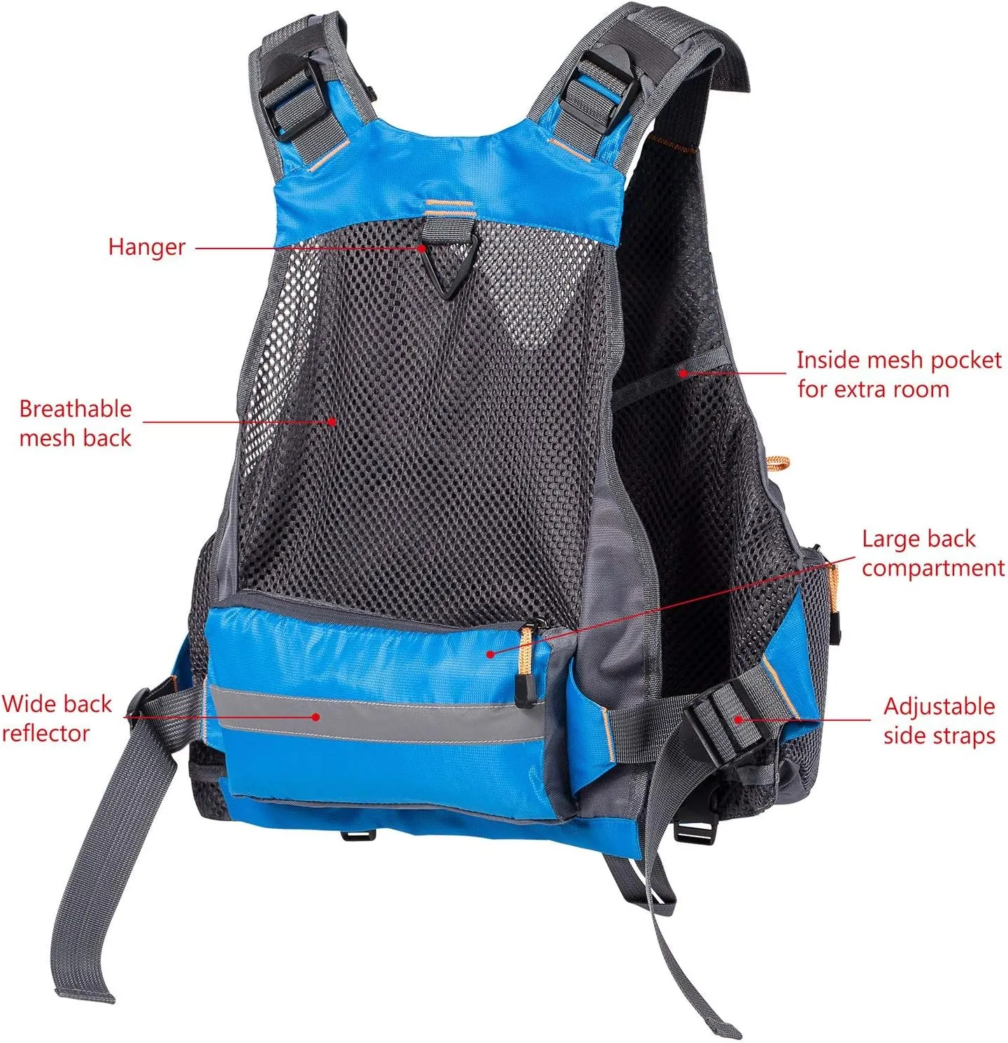 Gilet de pche  sangle rglable - Fitnessterapy