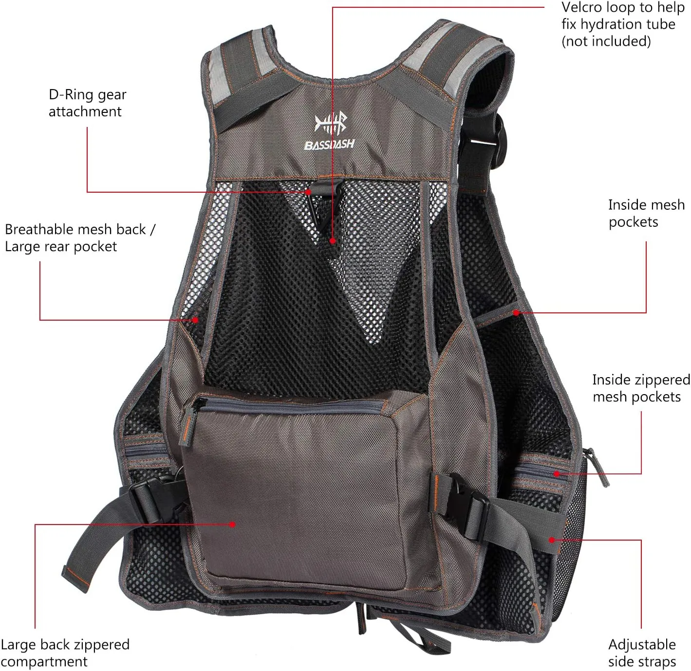 Gilet de pche  sangle rglable - Fitnessterapy