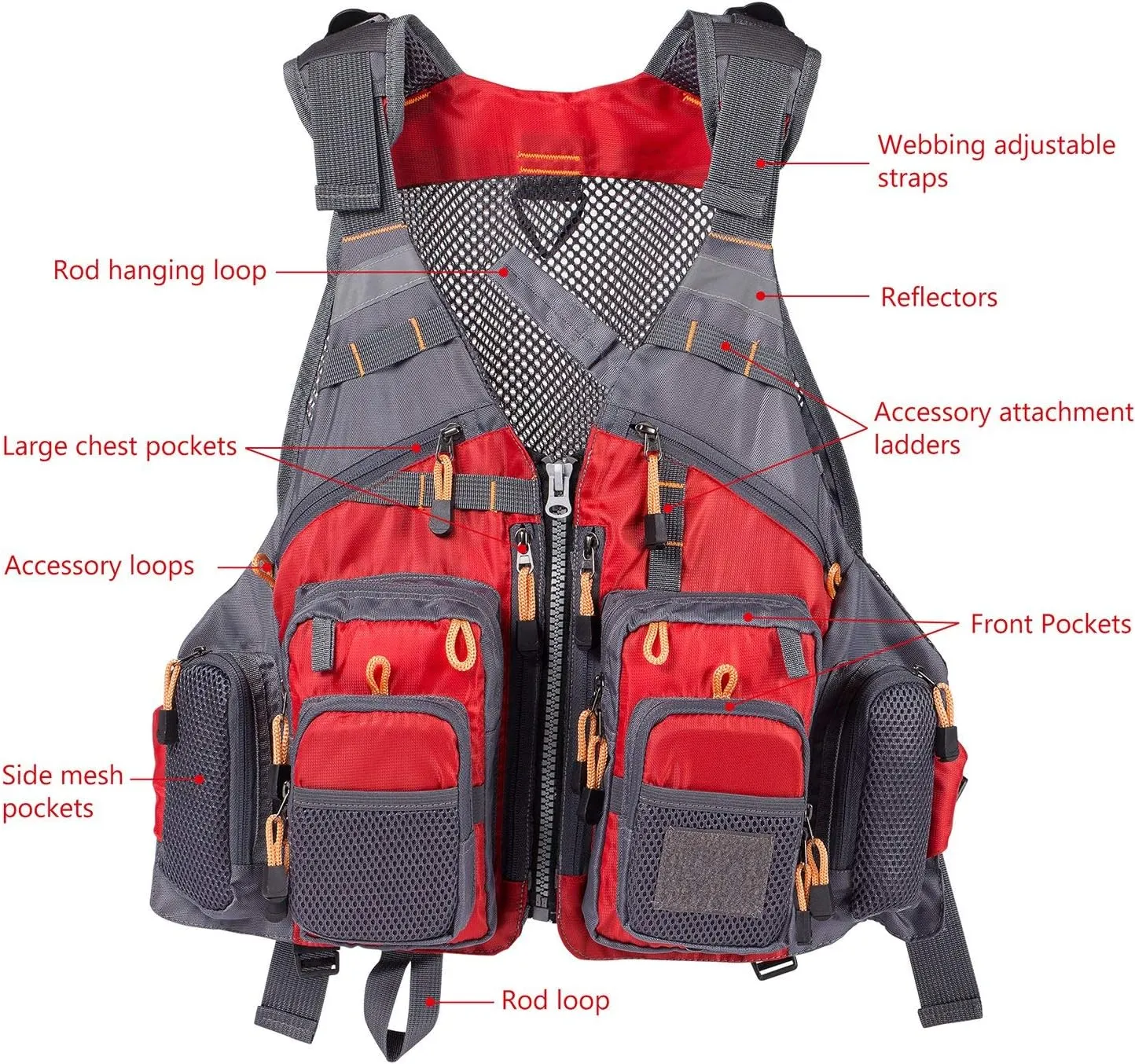 Gilet de pche  sangle rglable - Fitnessterapy