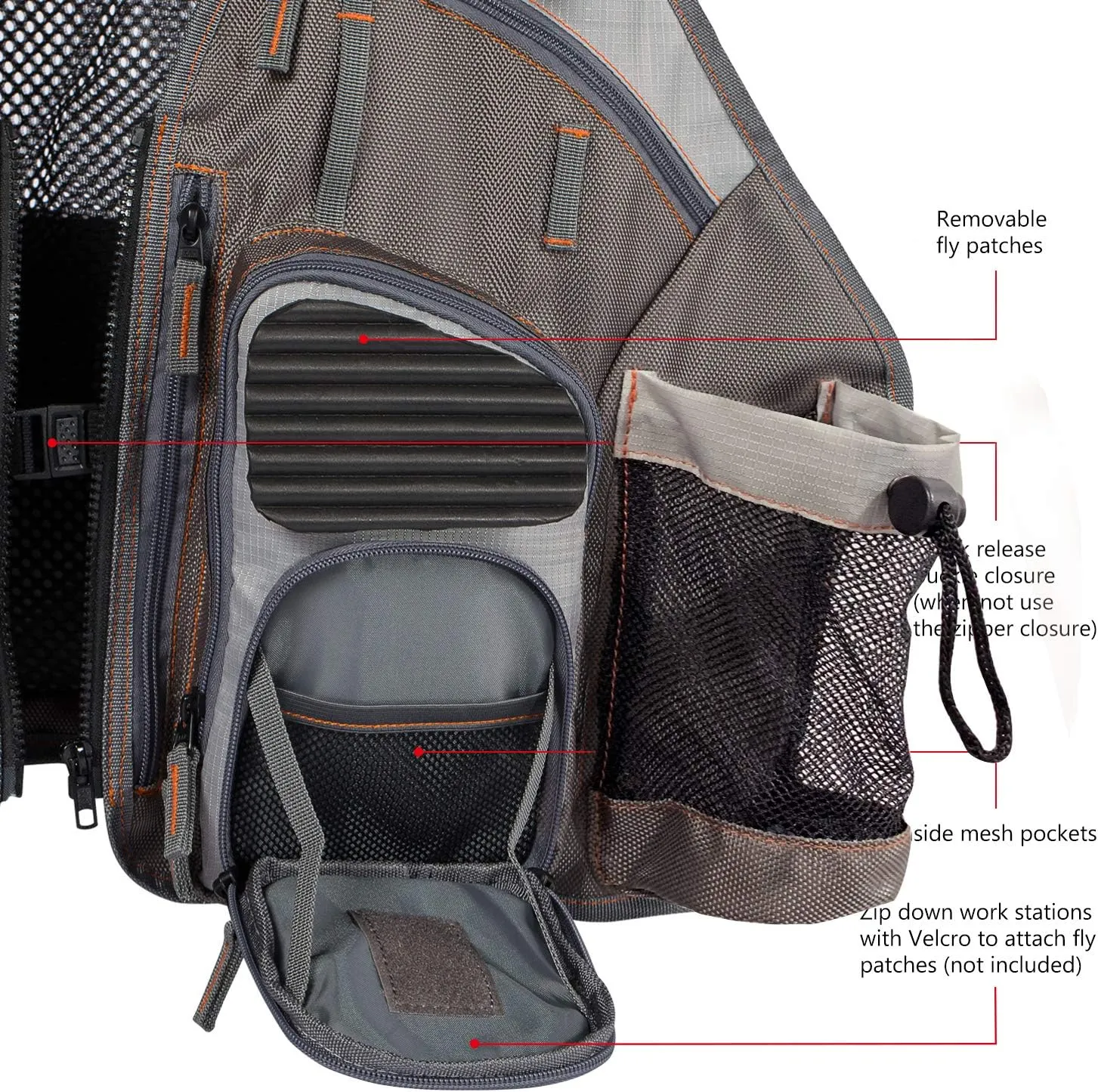 Gilet de pche  sangle rglable - Fitnessterapy