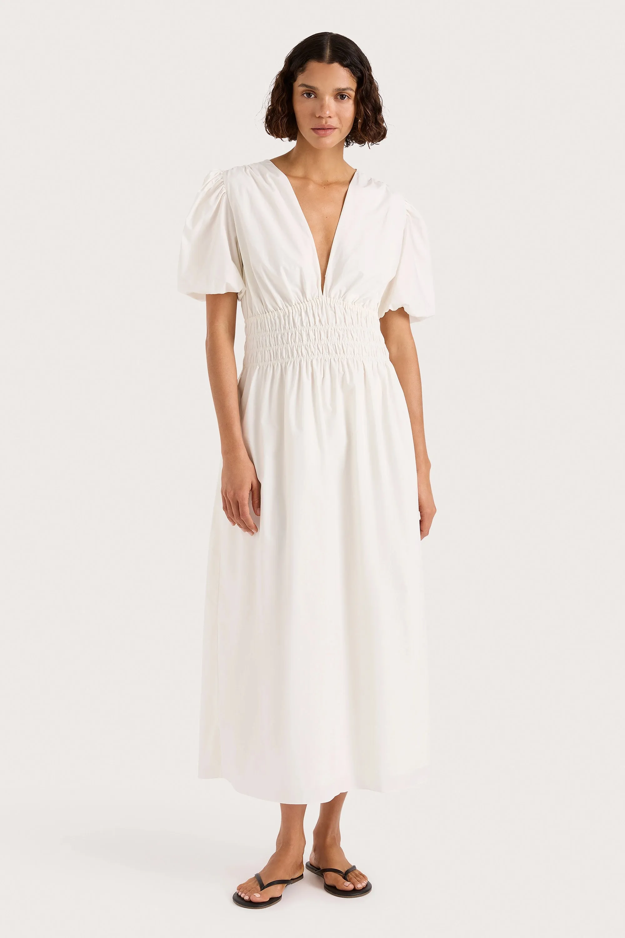 Grace Midi Dress White