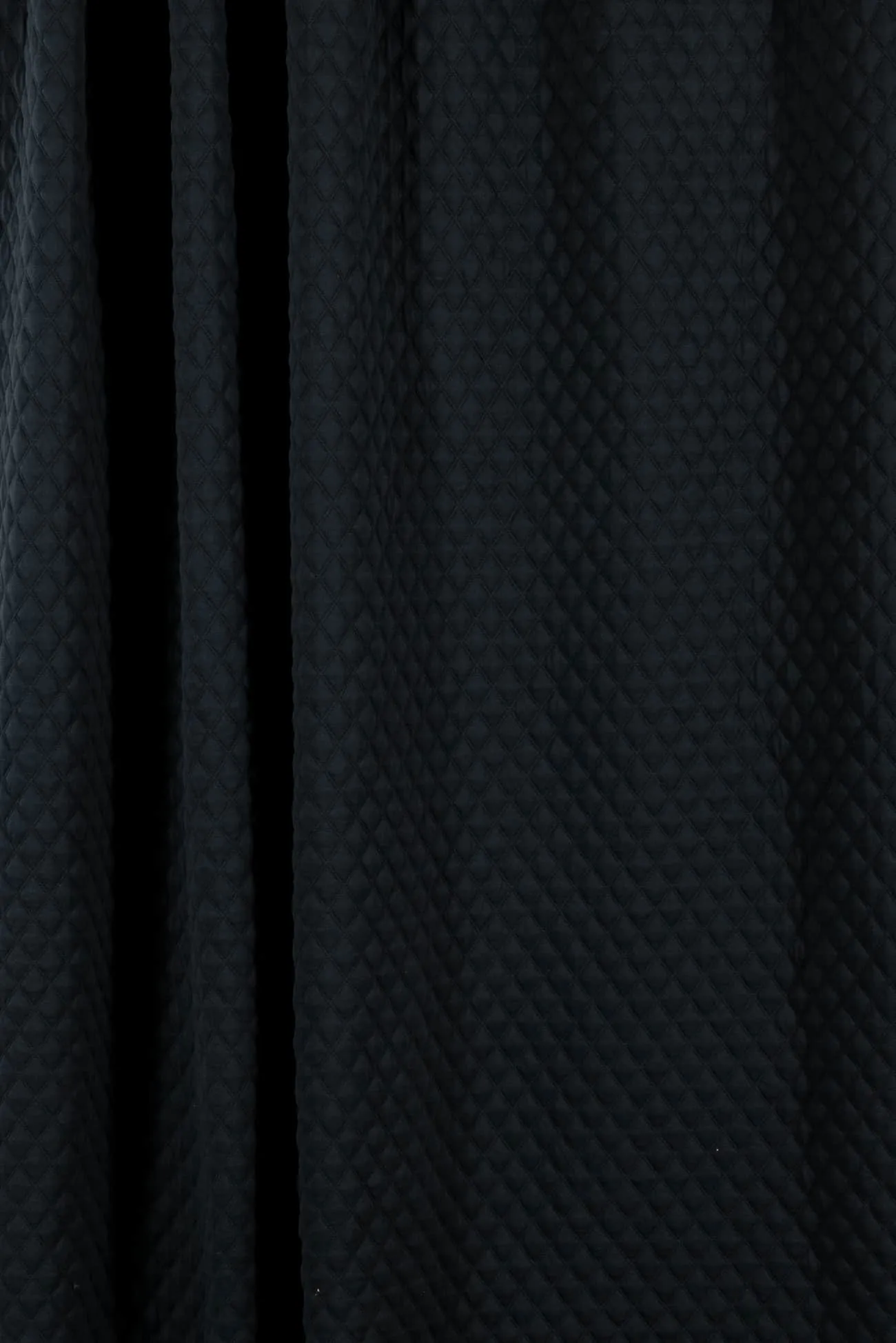 Inky Black Quilted Knit