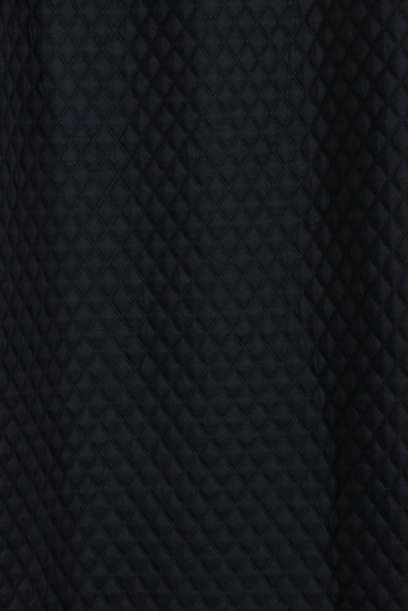 Inky Black Quilted Knit