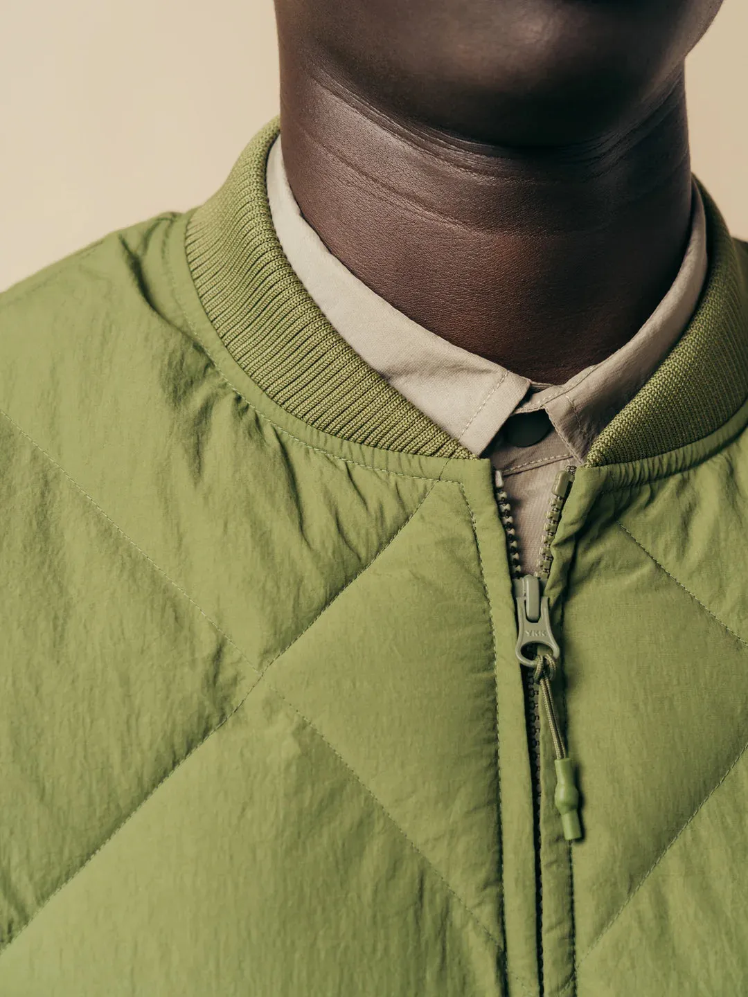 KESTIN Linton Padded Vest In Grass Green Recycled Nylon