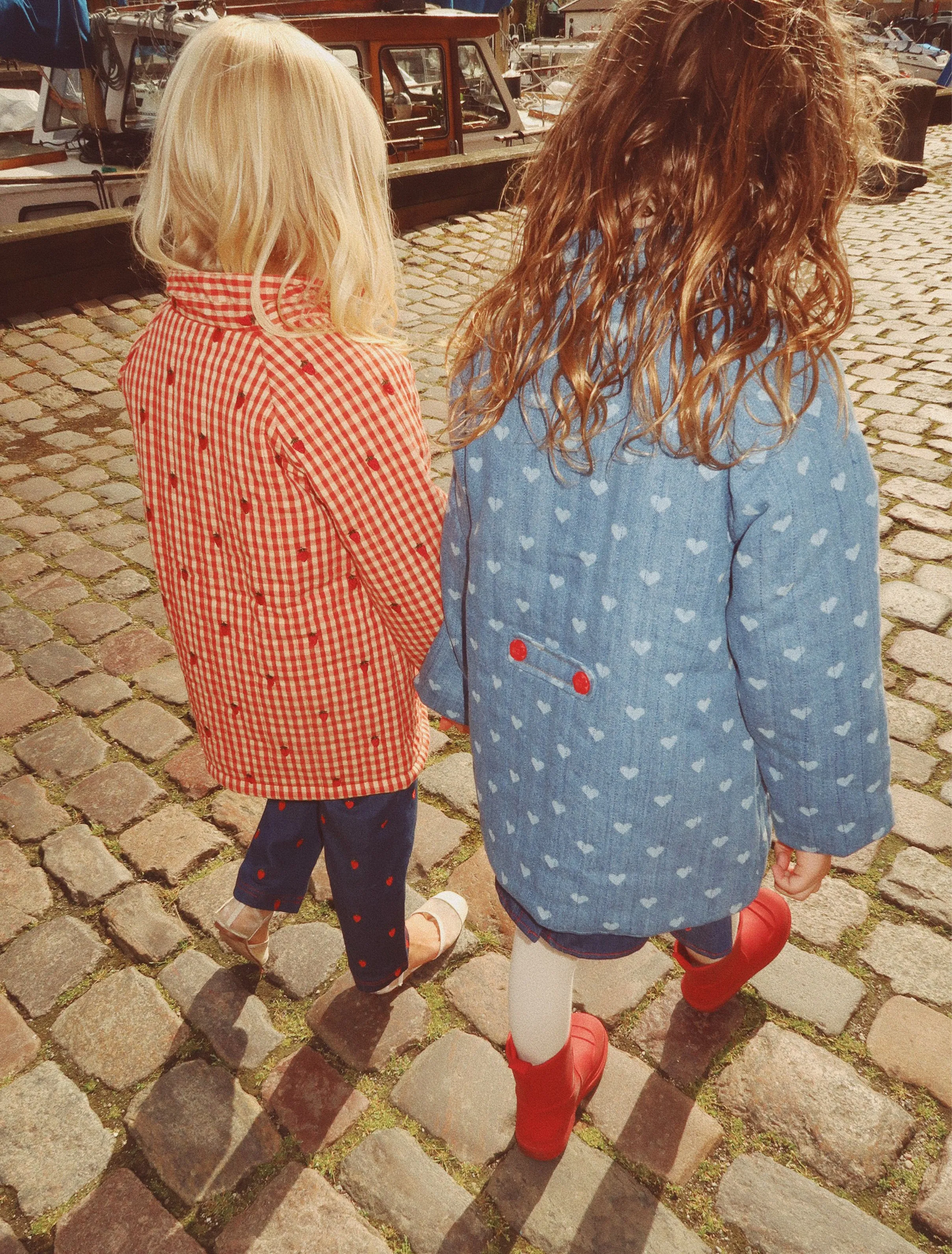 Molly Coat in Berry Gingham