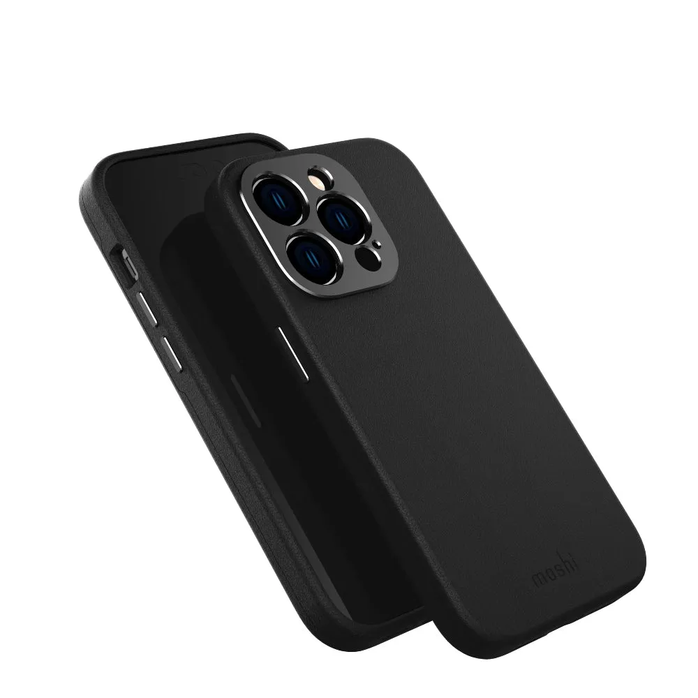 MOSHI iPhone 14 Pro - Napa Case with MagSafe & Cam Cover - Black