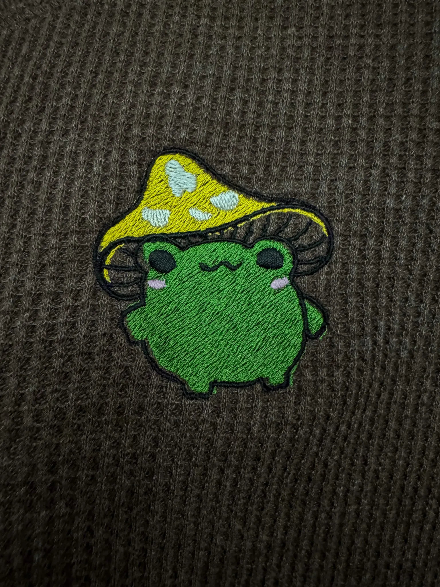Mushroom Frog Brown Thermal Long Sleeve 2XL