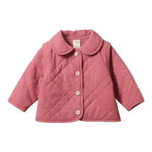 Nature Baby Marlo Quilted Coat - Carnation
