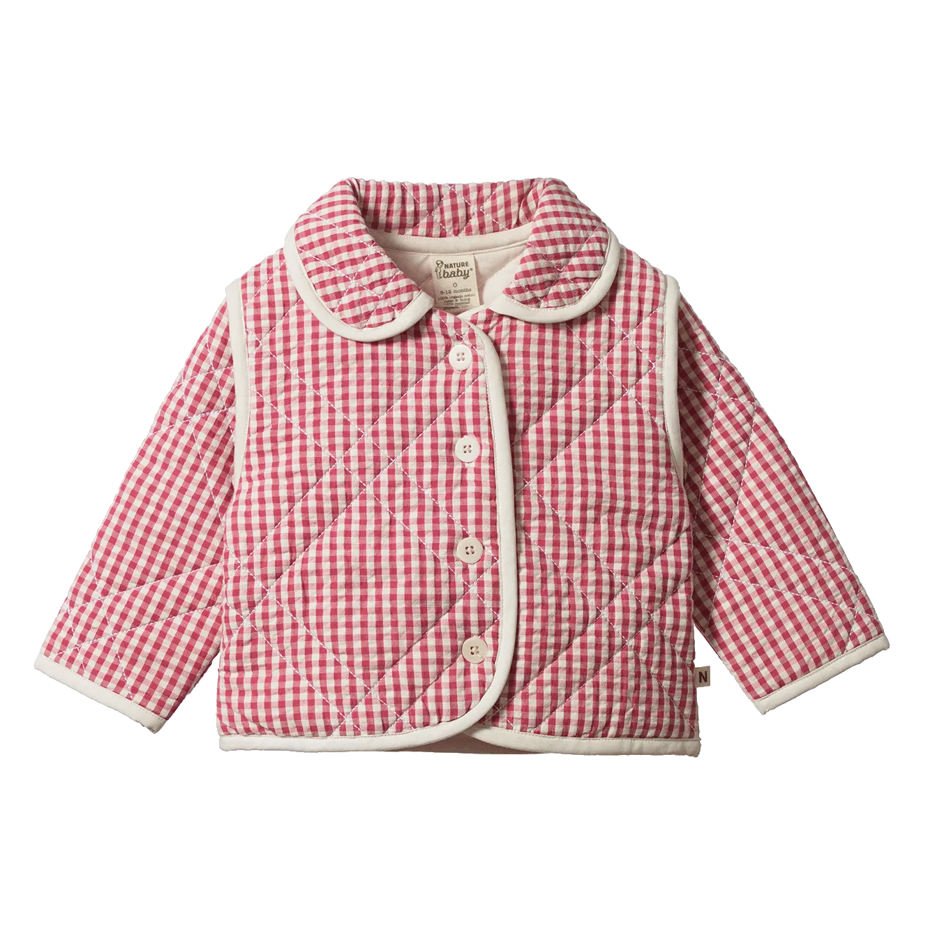 Nature Baby Marlo Quilted Coat - Jam Check