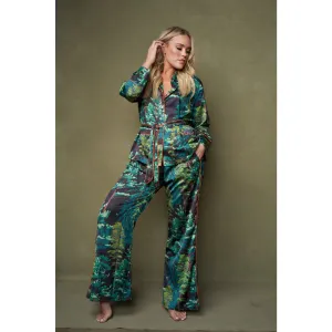 New Evergreen Satin Wrap PJs by Kilo Brava
