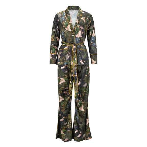 New Iris & Swallow Wide Leg PJ Set by Kilo Brava