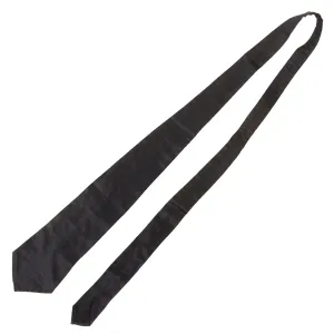 Original German WWII Allgemeine-SS Issue Black Neck Tie with RZM Tag - Schutzstaffel