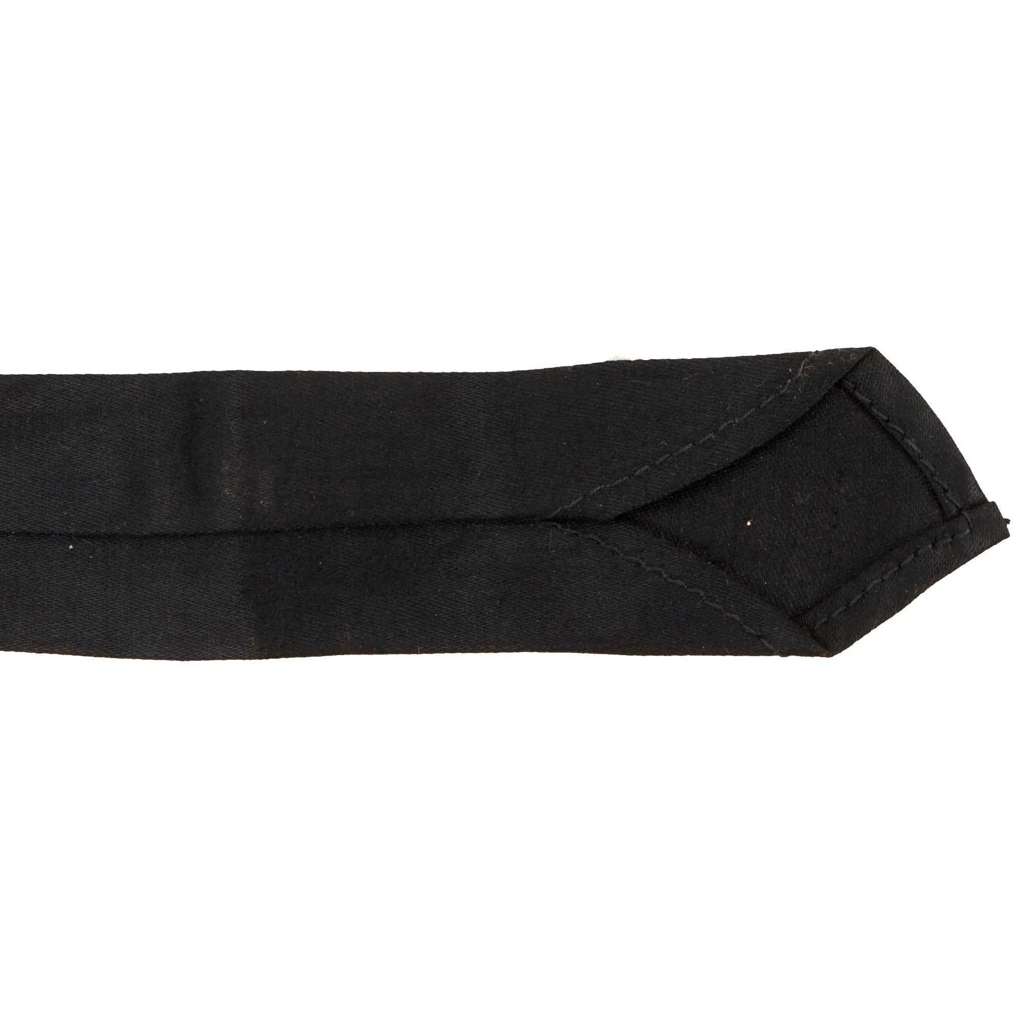 Original German WWII Allgemeine-SS Issue Black Neck Tie with RZM Tag - Schutzstaffel
