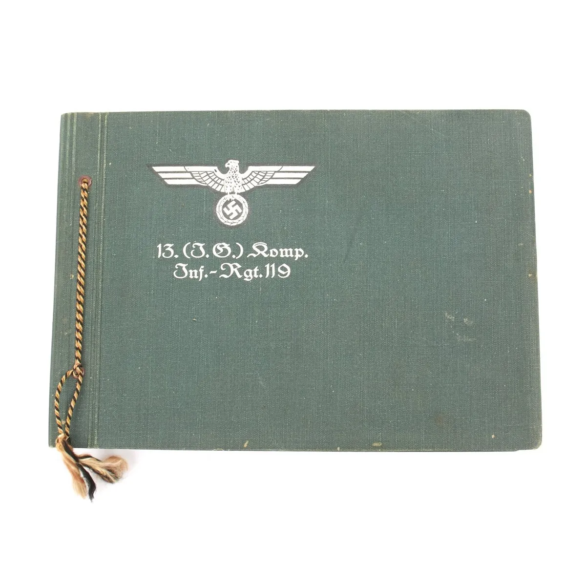 Original German WWII Heer Army 119 Infantry Regiment Marked Photo Album - 25 pages