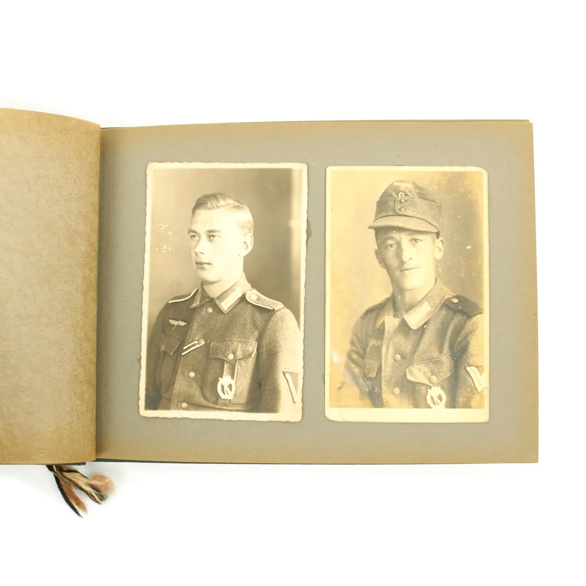 Original German WWII Heer Army 119 Infantry Regiment Marked Photo Album - 25 pages