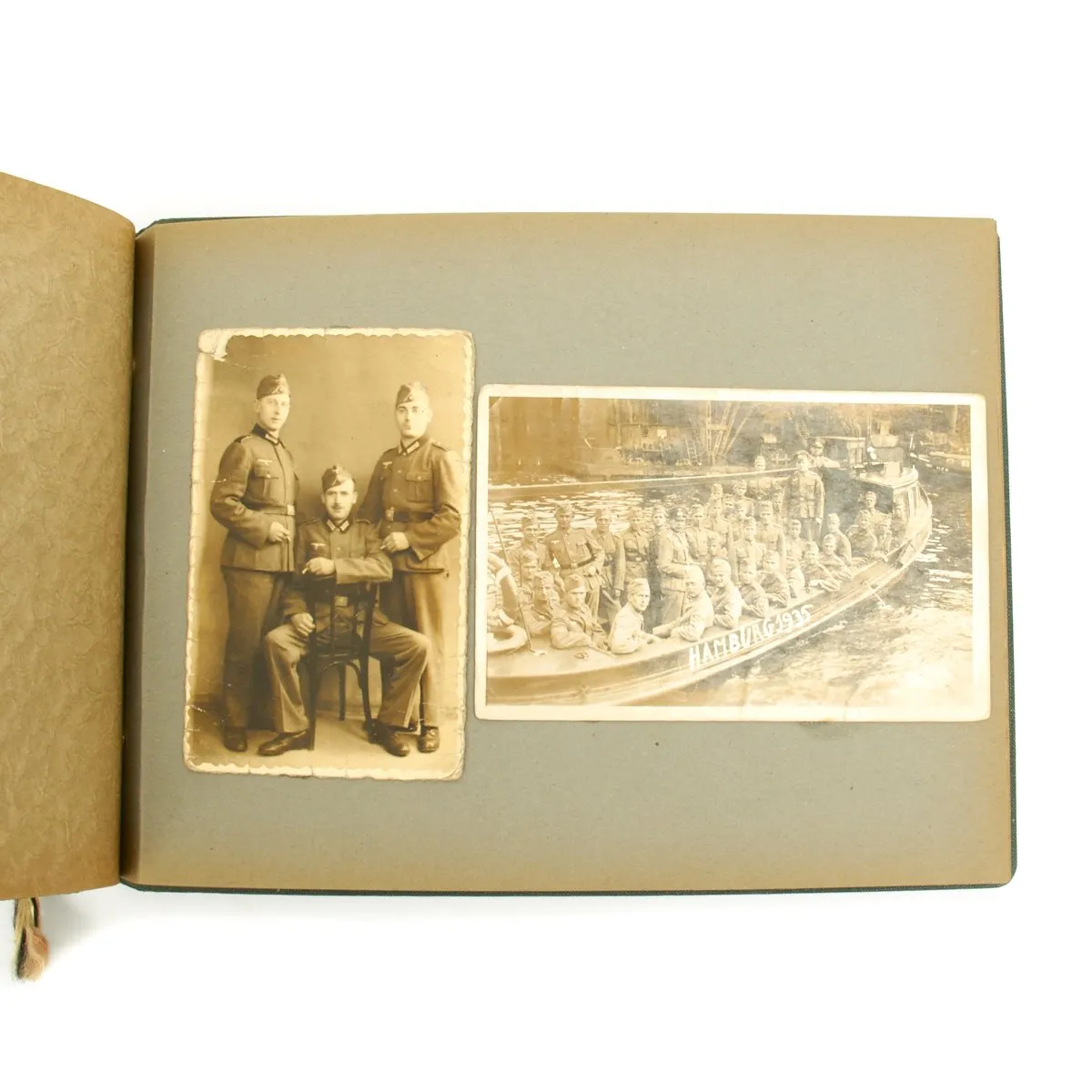 Original German WWII Heer Army 119 Infantry Regiment Marked Photo Album - 25 pages