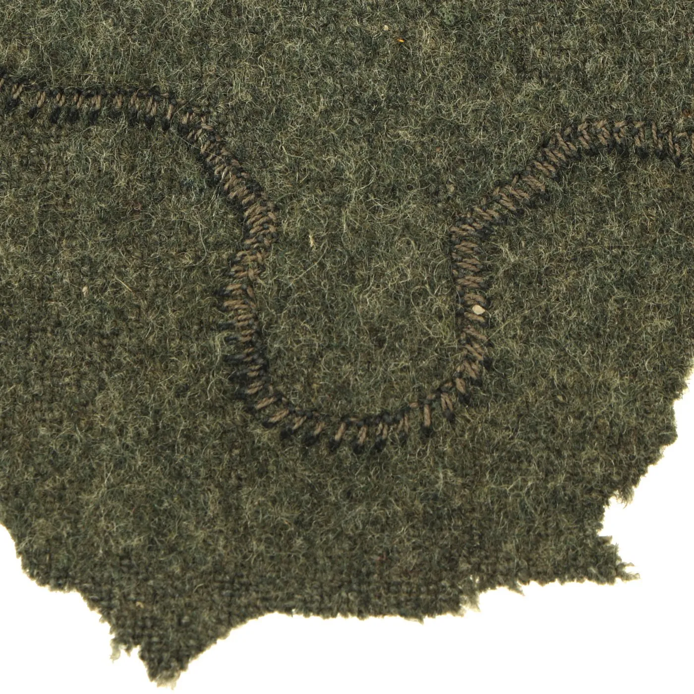 Original German WWII Waffen SS Bevo Embroidered Breast Eagle - Uniform Cut Off