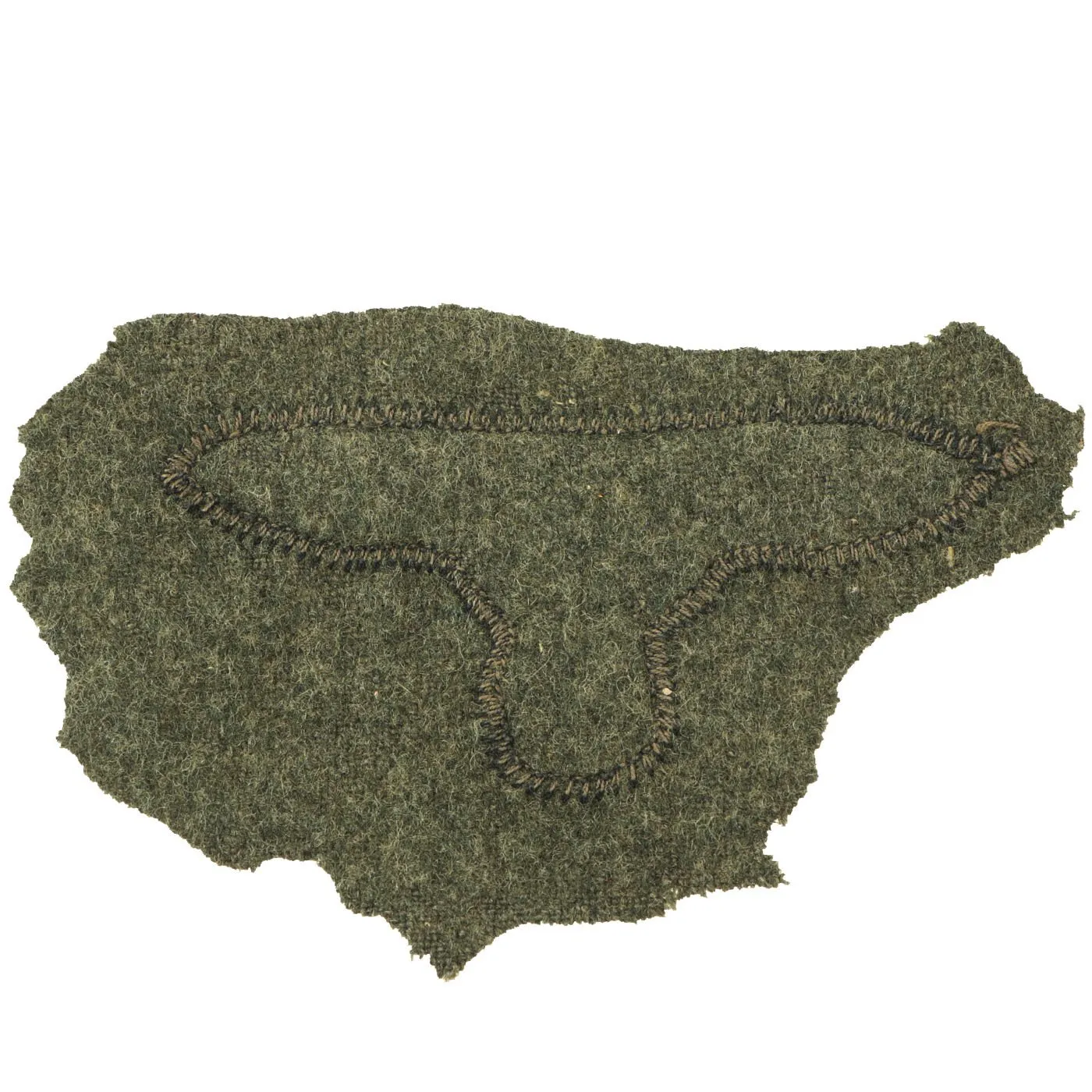 Original German WWII Waffen SS Bevo Embroidered Breast Eagle - Uniform Cut Off