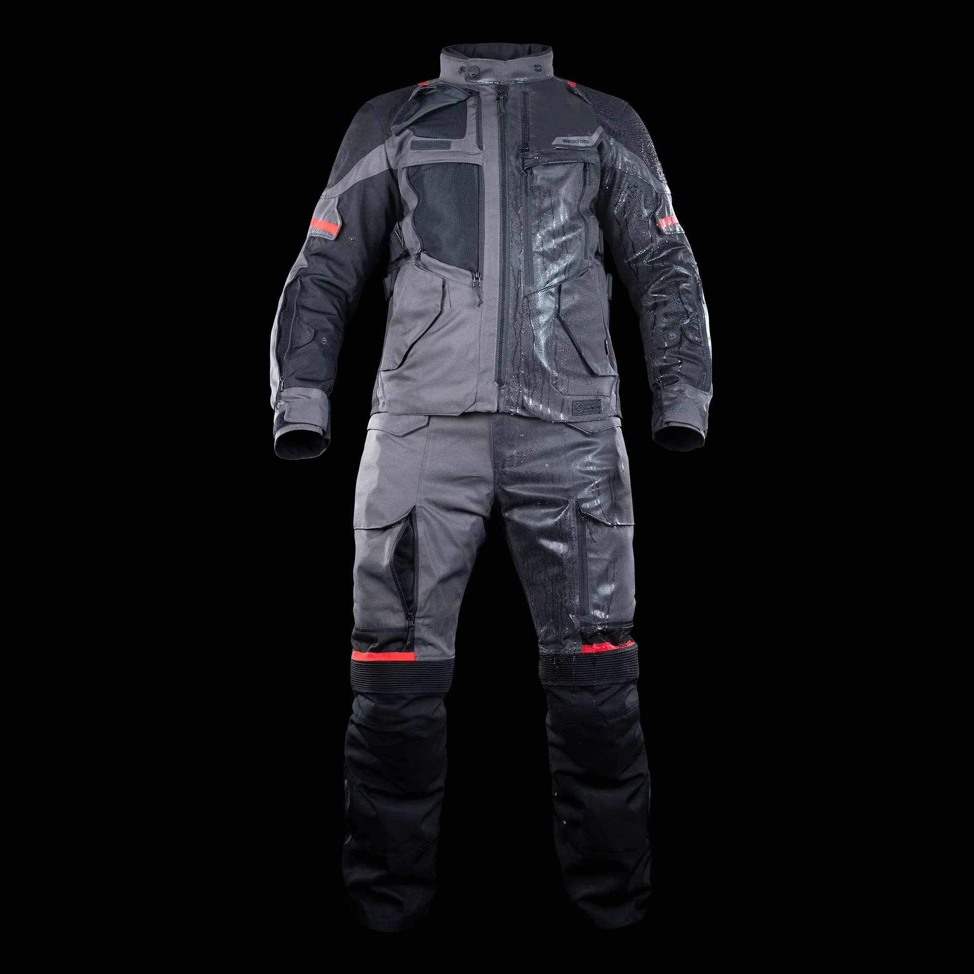Oxford Rockland MS Jkt Charcoal Blk Red