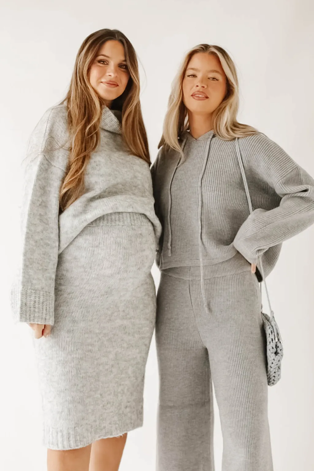 Robyn Knit Skirt in Heather Grey - Bump Friendly