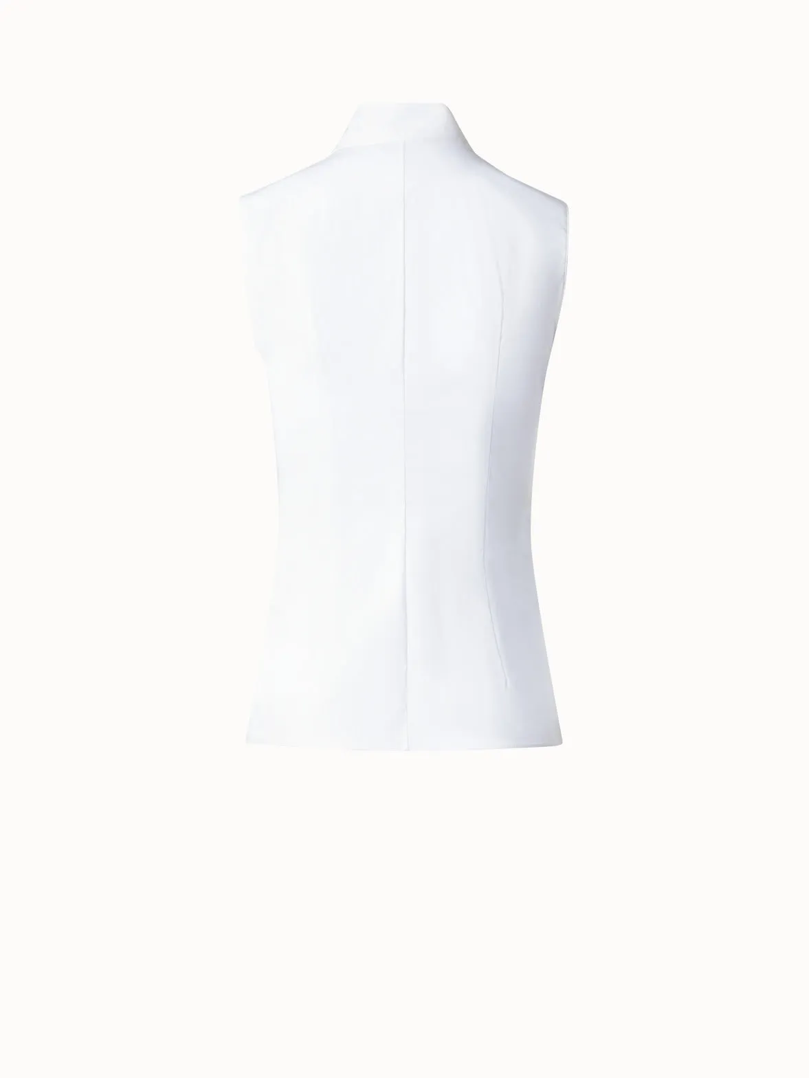 Sleeveless Cotton Stretch Gilet Blouse