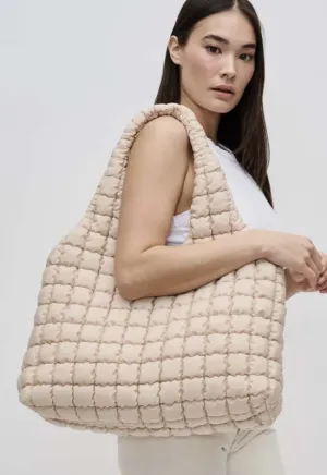 Sol & Selene - Elevate Quilted Bag Cream
