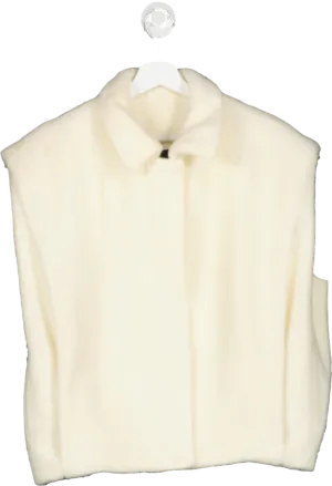 Studio AR Cream Helen Faux Mohair Gilet UK 8