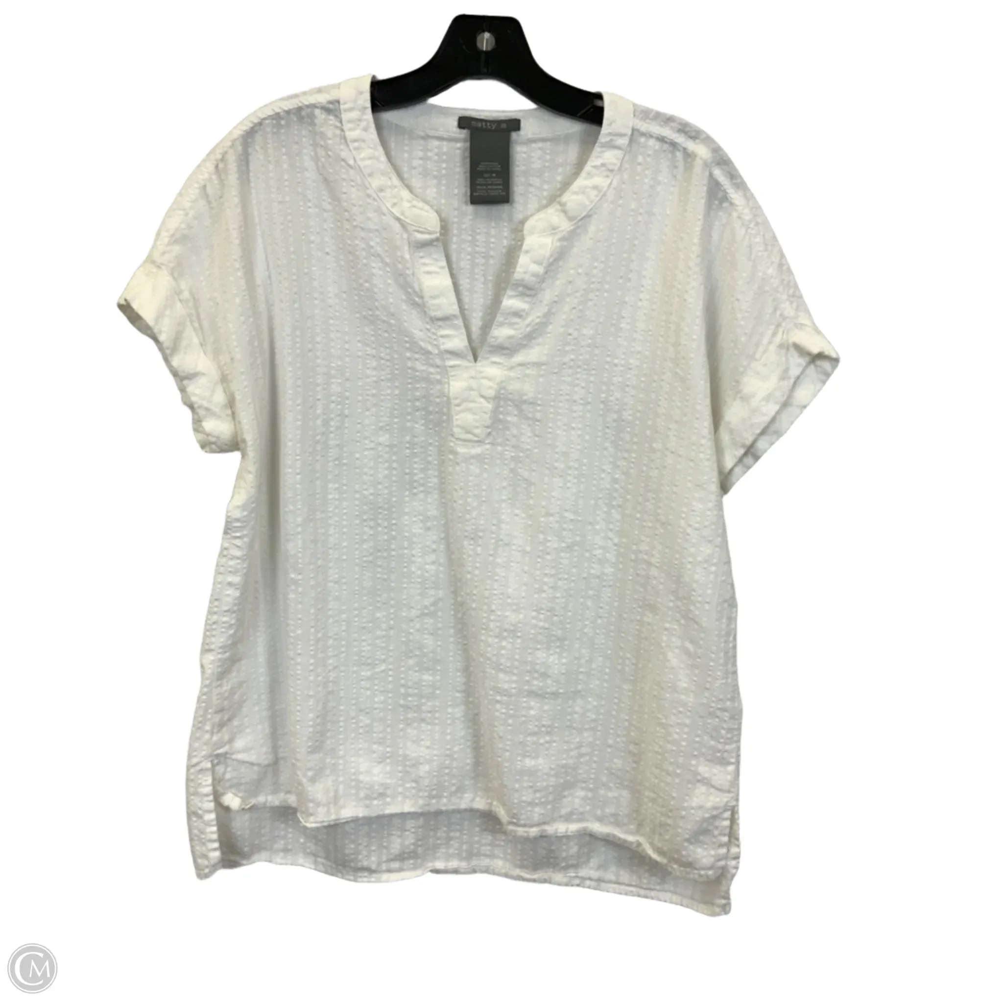 Tunic Sleeveless By Matty M In White, Size: M