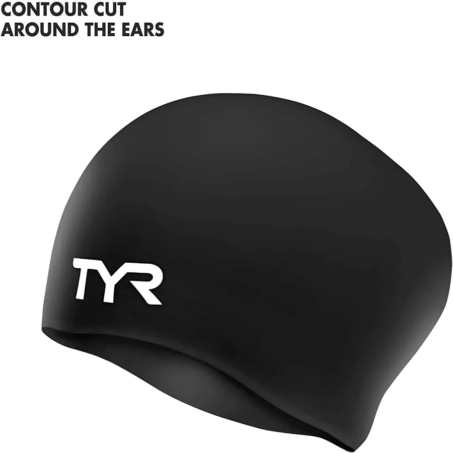 TYR Long Hair Silicone Cap 5241119- Black